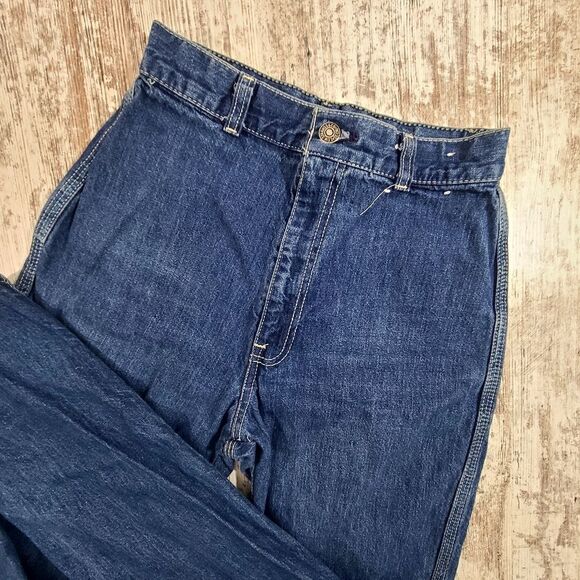 RARE VTG 70s Levi's Strauss white tab tulip high rise mom jeans straight Sz 9 - Picture 5 of 14